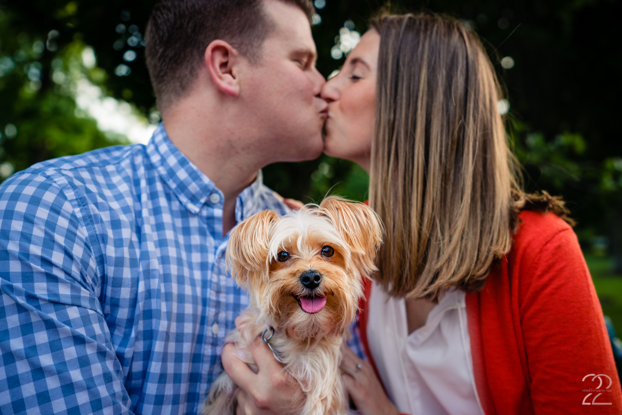  We had so much fun shooting these engagement photos in Columbus at Schiller Park. Taylor and Kristen’s dog Millie just added a cherry on top! 